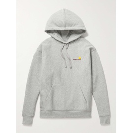 CARHARTT WIP American Script Logo-Embroidered Cotton-Blend Jersey Hoodie 1647597292112392