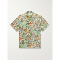 HARTFORD Palm Mc Pat Convertible-Collar Printed Cotton-Voile Shirt 1647597292342072