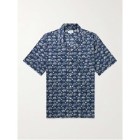 HARTFORD Palm Mc Pat Convertible-Collar Printed Cotton-Voile Shirt 1647597292342083