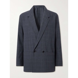 르메르 LEMAIRE Double-Breasted Checked Wool-Seersucker Suit Jacket 1160256109