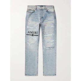 아미리 AMIRI Straight-Leg Logo-Embroidered Distressed Jeans 1647597292743174