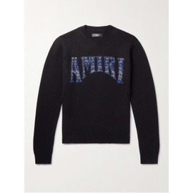 아미리 AMIRI Logo-Embroidered Wool-Blend Sweater 1647597292743477