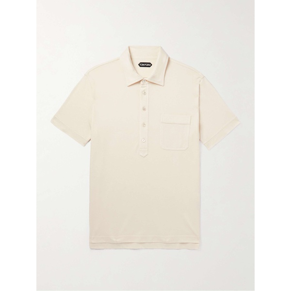 톰포드 톰포드 TOM FORD Cotton and Silk-Blend Pique Polo Shirt 1647597292793299