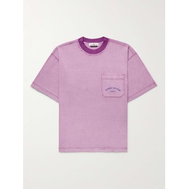 스톤아일랜드 STONE ISLAND Marina Garment-Dyed Logo-Print Cotton-Jersey T-Shirt 1647597292885616