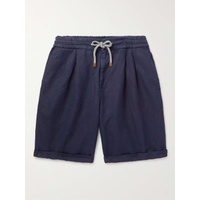 브루넬로 쿠치넬리 BRUNELLO CUCINELLI Straight-Leg Linen and Cotton-Blend Drawstring Shorts 1647597292915335