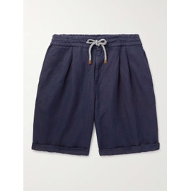 브루넬로 쿠치넬리 BRUNELLO CUCINELLI Straight-Leg Linen and Cotton-Blend Drawstring Shorts 1647597292915335