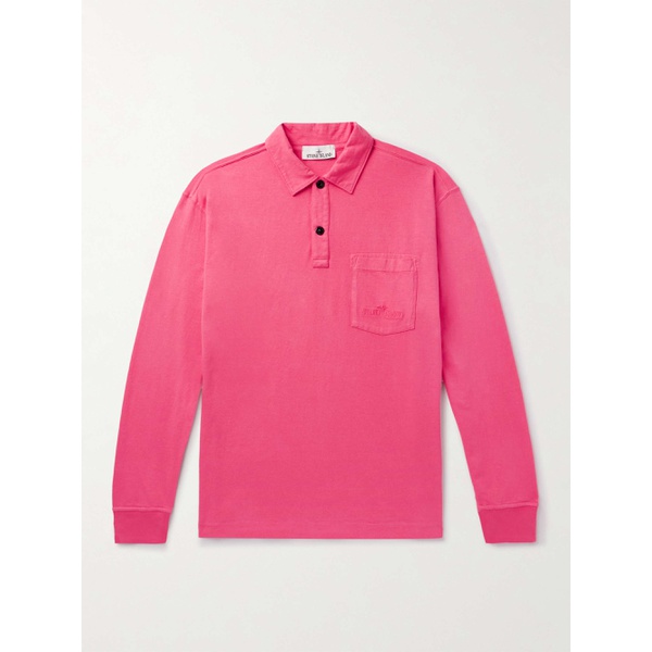 스톤아일랜드 스톤아일랜드 STONE ISLAND Garment-Dyed Cotton-Jersey Polo Shirt 1647597293078010