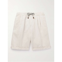브루넬로 쿠치넬리 BRUNELLO CUCINELLI Straight-Leg Linen and Cotton-Blend Drawstring Shorts 1647597293087925