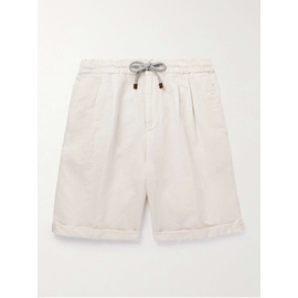 브루넬로 쿠치넬리 BRUNELLO CUCINELLI Straight-Leg Linen and Cotton-Blend Drawstring Shorts 1647597293087925