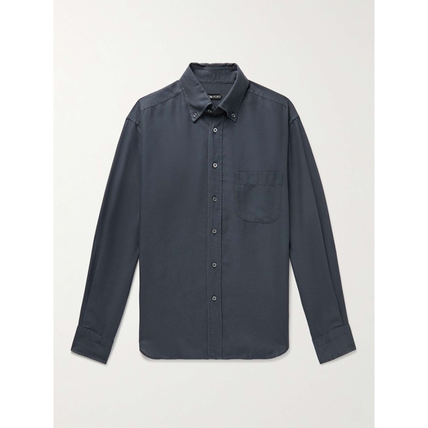 톰포드 톰포드 TOM FORD Button-Down Collar Garment-Dyed Lyocell Shirt 1647597293160905