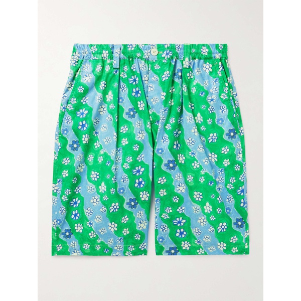 마르니 마르니 MARNI Straight-Leg Floral-Print Cotton-Poplin Shorts 1647597293267258