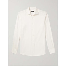 ZEGNA Cotton and Cashmere-Blend Twill Shirt 1647597293332827