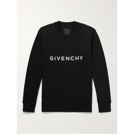 지방시 GIVENCHY Logo-Print Cotton-Jersey Sweatshirt 1647597293483281