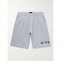 지방시 GIVENCHY Wide-Leg Logo-Print Cotton-Jersey Shorts 1647597293483282