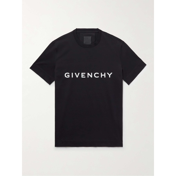 지방시 지방시 GIVENCHY Archetype Logo-Print Cotton-Jersey T-Shirt 1647597293483313