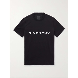 지방시 GIVENCHY Archetype Logo-Print Cotton-Jersey T-Shirt 1647597293483313