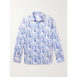 120% LINO Slim-Fit Floral-Print Linen Shirt 1647597294795539