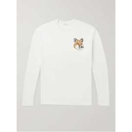 MAISON KITSUNEE + Olympia Le-Tan Logo-Intarsia Cotton Sweater 1647597295073390