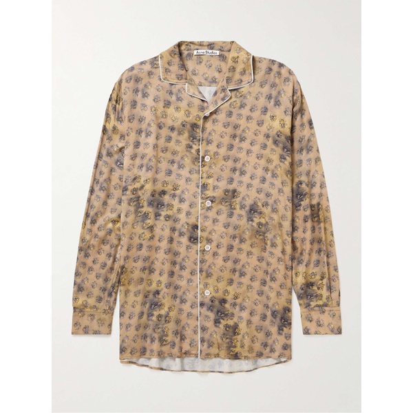 아크네스튜디오 아크네 스튜디오 ACNE STUDIOS Samper Camp-Collar Printed Satin Shirt 1647597295206702