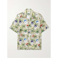 루드 RHUDE Camp-Collar Printed Silk-Twill Shirt 1647597295447148