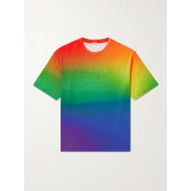 로에베 LOEWE Rainbow Anagram Logo-Debossed Cotton-Jersey T-Shirt 1647597295451868