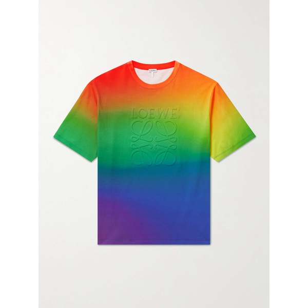로에베 로에베 LOEWE Rainbow Anagram Logo-Debossed Cotton-Jersey T-Shirt 1647597295451868