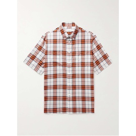 버버리 BURBERRY Button-Down Collar Checked Cotton-Twill Shirt 1647597295471152