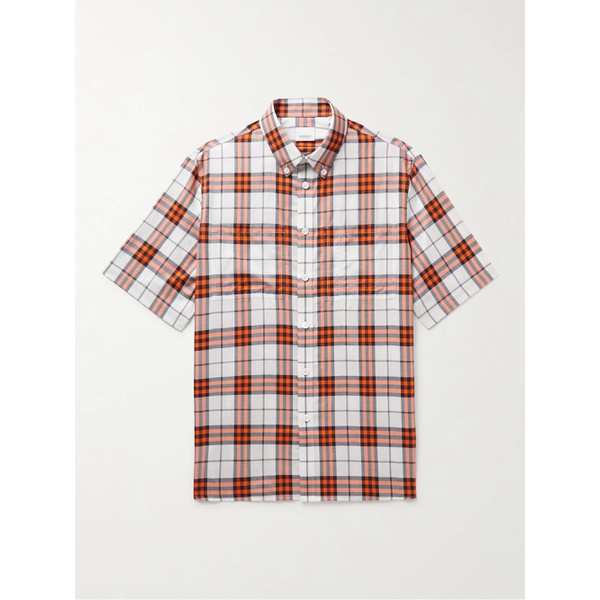 버버리 버버리 BURBERRY Button-Down Collar Checked Cotton-Twill Shirt 1647597295471152