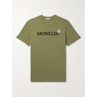 몽클레어 MONCLER Logo-Flocked Cotton-Jersey T-Shirt 1647597295531340