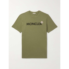 몽클레어 MONCLER Logo-Flocked Cotton-Jersey T-Shirt 1647597295531340