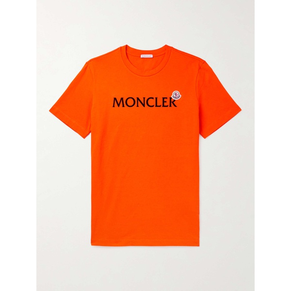 몽클레어 몽클레어 MONCLER Logo-Flocked Cotton-Jersey T-Shirt 1647597295531574