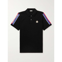 몽클레어 MONCLER Logo-Appliqued Webbing-Trimmed Cotton-Pique Polo Shirt 1647597295531726