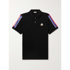 몽클레어 MONCLER Logo-Appliqued Webbing-Trimmed Cotton-Pique Polo Shirt 1647597295531726
