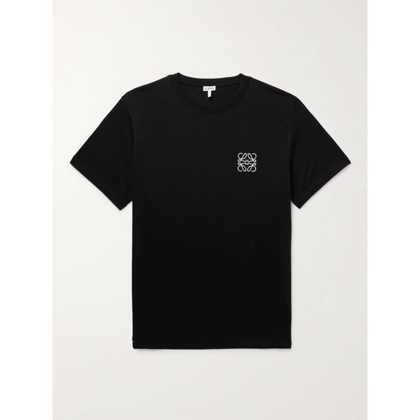 로에베 로에베 LOEWE Logo-Embroidered Cotton-Jersey T-Shirt 1647597299465112