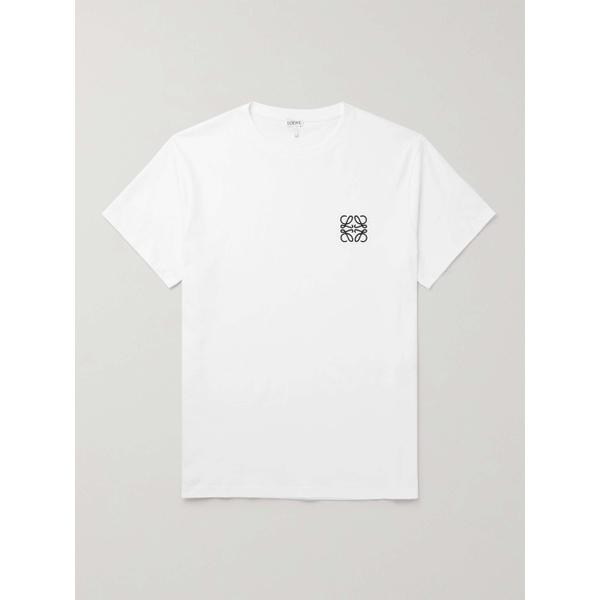 로에베 로에베 LOEWE Slim-Fit Logo-Embroidered Cotton-Jersey T-Shirt 1647597299465116