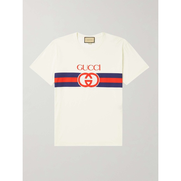 구찌 구찌 GUCCI Logo-Print Cotton-Jersey T-Shirt 1647597301034997