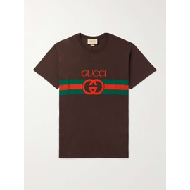 구찌 GUCCI Logo-Print Cotton-Jersey T-Shirt 1647597301046697