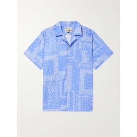 BATHER Camp-Collar Bandana-Print Cotton Shirt 1647597302303732