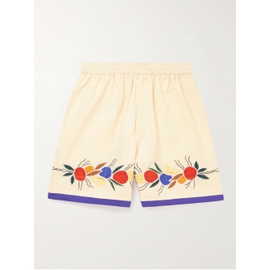 보디 BODE Wide-Leg Embroidered Linen and Cotton-Blend Shorts 1647597302331120