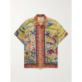 보디 BODE Pampa Pony Printed Silk Crepe de Chine Shirt 1647597302331143