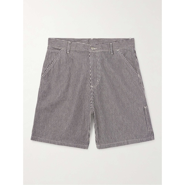 칼하트 CARHARTT WIP Straight-Leg Striped Cotton-Canvas Shorts 1647597302506942