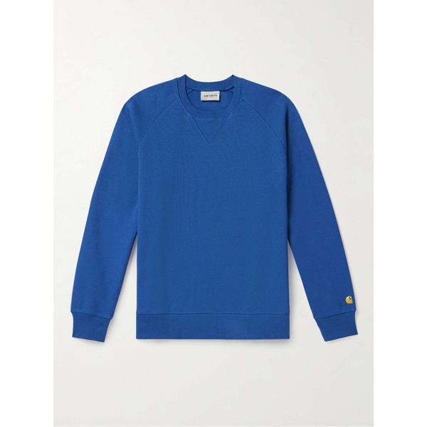 칼하트 CARHARTT WIP Chase Logo-Embroidered Cotton-Blend Jersey Sweatshirt 1647597302519508