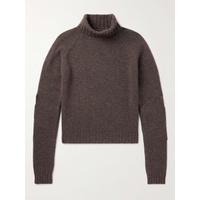 라프시몬스 RAF SIMONS Appliqued Leather-Trimmed Virgin Wool Rollneck Sweater 1647597302946255
