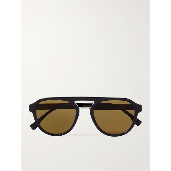 펜디 펜디 FENDI Diagonal Aviator-Style Acetate and Silver-Tone Sunglasses 1647597303242473