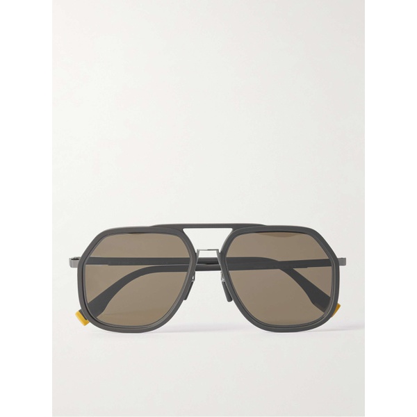 펜디 펜디 FENDI Aviator-Style Resin and Gold-Tone Sunglasses 1647597303242474