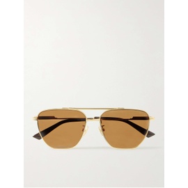 보테가 베네타 BOTTEGA VENETA EYEWEAR Aviator-Style Gold-Tone Sunglasses 1647597305643601