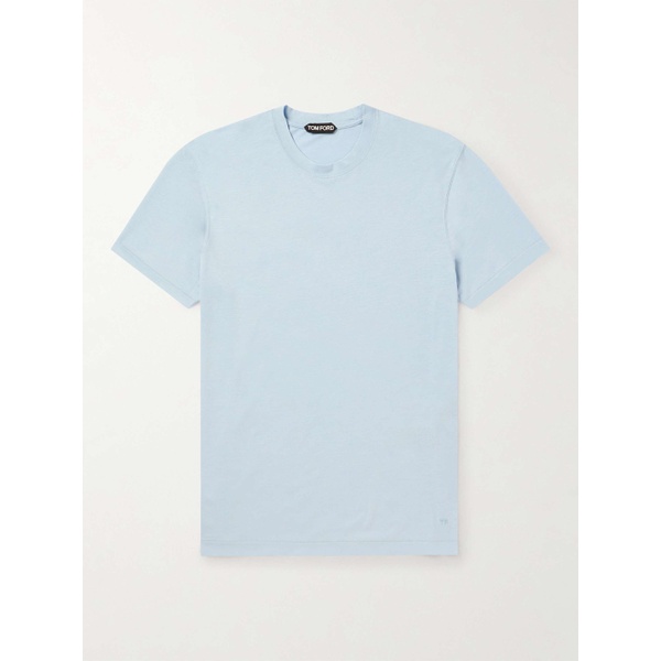 톰포드 톰포드 TOM FORD Logo-Embroidered Lyocell and Cotton-Blend Jersey T-Shirt 1647597305716830