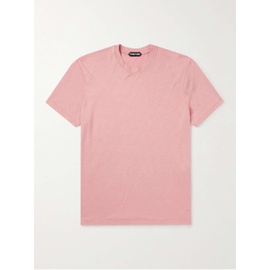 톰포드 TOM FORD Logo-Embroidered Lyocell and Cotton-Blend Jersey T-Shirt 1647597305730052