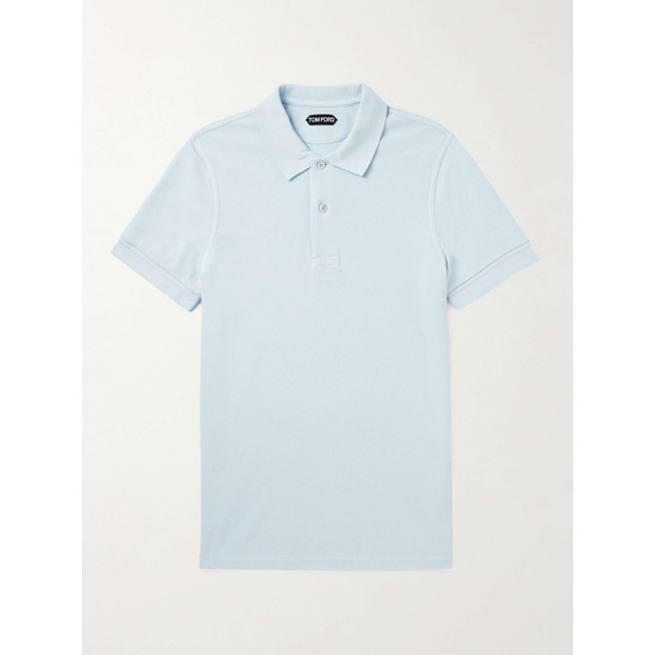 톰포드 톰포드 TOM FORD Garment-Dyed Cotton-Pique Polo Shirt 1647597305742625