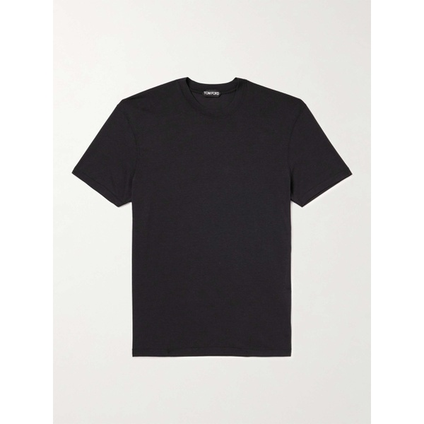 톰포드 톰포드 TOM FORD Logo-Embroidered Lyocell and Cotton-Blend Jersey T-Shirt 1647597305742633